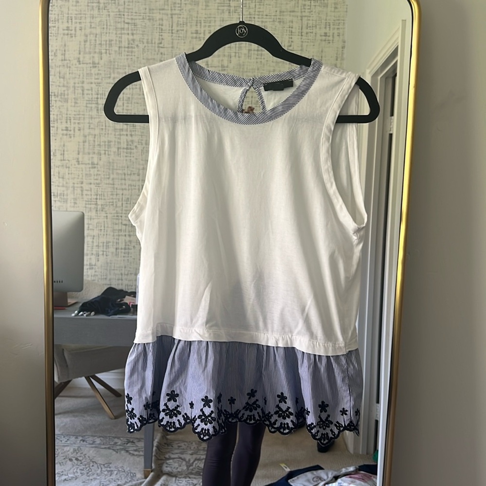 J.crew mixed media tank
